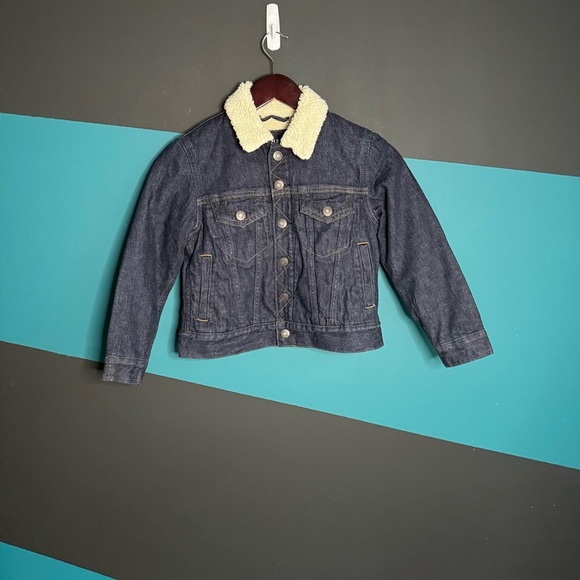 GAP Denim Jacket Sherpa Western stich size Small - Picture 3 of 13